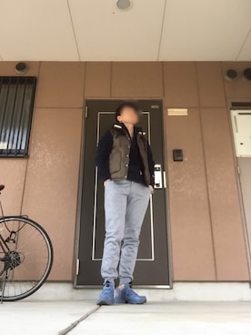「417 EDIFICE（フォーワンセブンエディフィス）のアイテム（ダウンベスト）」を使った、kazuさん（メンズ・174cm）の冬コーディネート