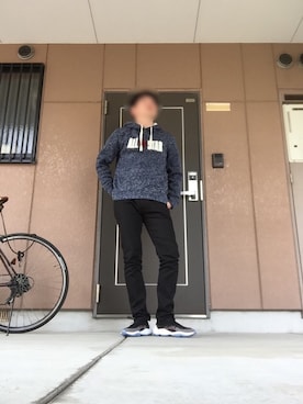 「CONVERSE（コンバース）のアイテム（パーカー）」を使った、kazuさん（メンズ・174cm）の春コーディネート