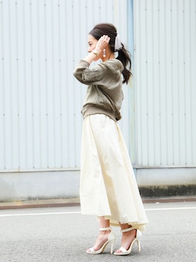 「アイテム（MA-1）」を使った、fashionletterさん（レディース・147cm）の春コーディネート