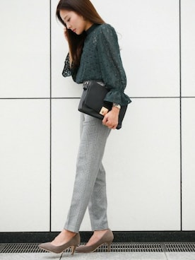 「アイテム（クラッチバッグ）」を使った、fashionletterさん（レディース・147cm）の秋コーディネート