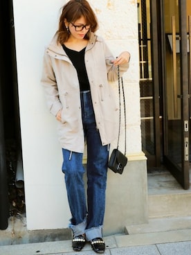 「アイテム（マウンテンパーカー）」を使った、fashionletterさん（レディース・160cm）の秋コーディネート