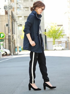 「アイテム（マウンテンパーカー）」を使った、fashionletterさん（レディース・160cm）の秋コーディネート