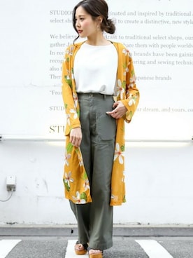 「アイテム（チノパンツ）」を使った、fashionletterさん（レディース・147cm）の春コーディネート