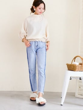 「アイテム（サンダル）」を使った、fashionletterさん（レディース・147cm）の春コーディネート