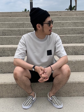 「CAMP7（キャンプセブン）のアイテム（パンツ）」を使った、shintarou617さん（メンズ・180cm）の春コーディネート