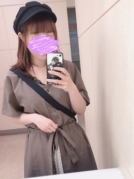 「シャツワンピ」｜「アイテム（その他）」を使った、ちっぴさん（レディース・150cm）の夏コーディネート