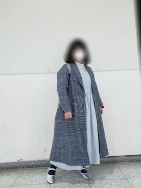 「TSUHARU by Samansa Mos2（ツハルバイサマンサモスモス）のアイテム（その他アウター）」を使った、mackypomさん（レディース・157cm）の冬コーディネート
