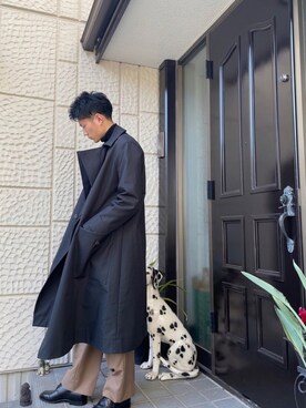 「STUDIO NICHOLSON（スタジオニコルソン）のアイテム（ジャケット/アウター）」を使った、kzm5116さん（メンズ・178cm）の冬コーディネート