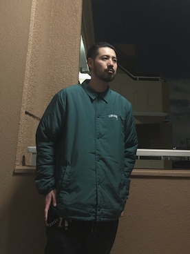 「STUSSY（ステューシー）のアイテム（その他アウター）」を使った、スギウラさん（メンズ・180cm）の冬コーディネート