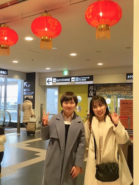 「SNIDEL（スナイデル）のアイテム（ダッフルコート）」を使った、caesarhongさん（レディース・158cm）の秋コーディネート