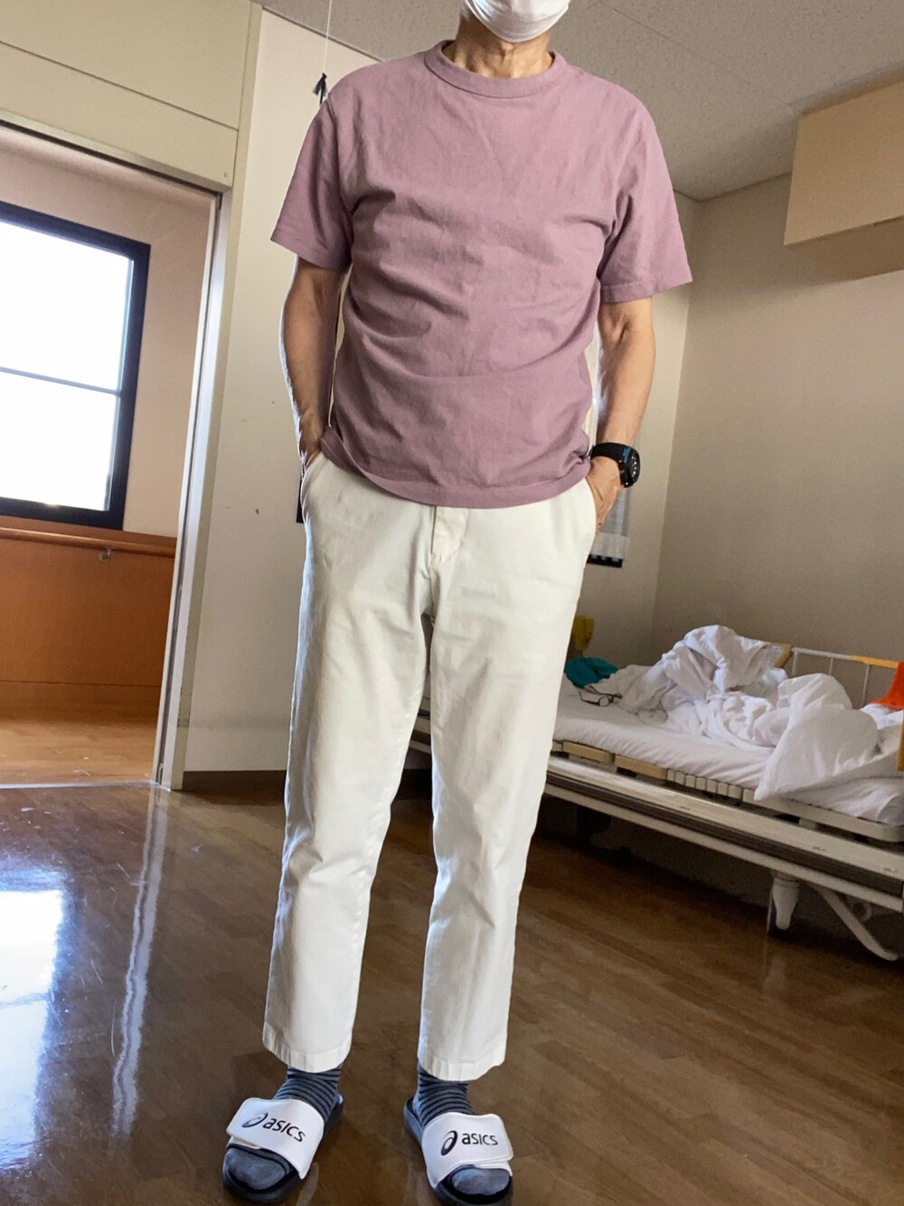 「UNIQLOのアイテム（デニムパンツ、ホワイト系）」を使った、F.minoruさん（メンズ・168cm）の夏コーディネートの1枚目の写真