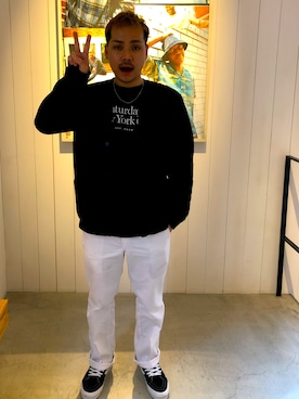 「Saturdays NYC（サタデーズ ニューヨークシティ ）のアイテム（スウェット）」を使った、Yusuke1985さん（メンズ・173cm）の冬コーディネート