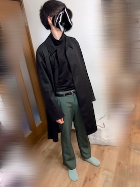 「緑」｜「アイテム（その他アウター）」を使った、Miroさん（メンズ・180cm）の秋コーディネート