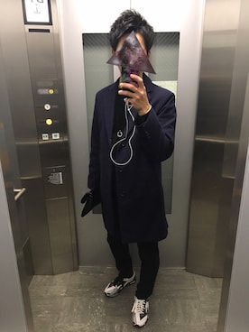 「ダニエルウェリントン」｜「アイテム（スウェット）」を使った、たかさん（メンズ・177cm）の冬コーディネート