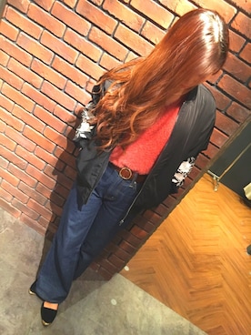 「SpRay（スプレイ）のアイテム（ブルゾン）」を使った、SpRay 大和郡山さん（レディース・159cm）の冬コーディネート