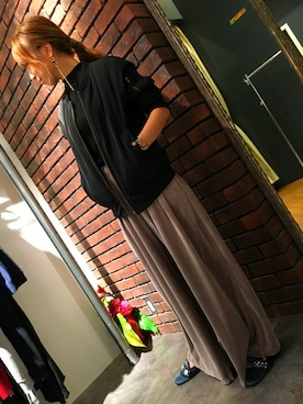 「SpRay（スプレイ）のアイテム（MA-1）」を使った、SpRay 大和郡山さん（レディース・158cm）の秋コーディネート