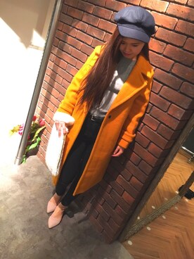 「SpRay（スプレイ）のアイテム（その他アウター）」を使った、SpRay 大和郡山さん（レディース・159cm）の冬コーディネート