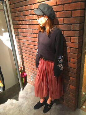 「SpRay（スプレイ）のアイテム（アクセサリー）」を使った、SpRay 大和郡山さん（レディース・152cm）の冬コーディネート