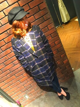 「SpRay（スプレイ）のアイテム（チェスターコート）」を使った、SpRay 大和郡山さん（レディース・152cm）の冬コーディネート