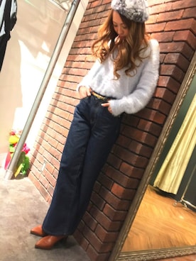 「SpRay（スプレイ）のアイテム（パンツ）」を使った、SpRay 大和郡山さん（レディース・158cm）の秋コーディネート