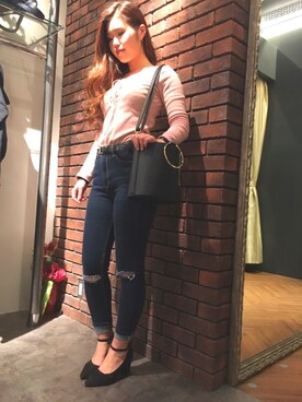 「SpRay（スプレイ）のアイテム（バッグ）」を使った、SpRay 大和郡山さん（レディース・161cm）の冬コーディネート