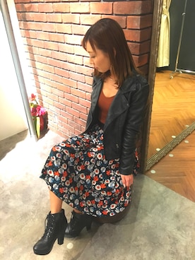 「SpRay（スプレイ）のアイテム（トップス）」を使った、SpRay 大和郡山さん（レディース・152cm）の冬コーディネート