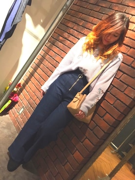 「SpRay（スプレイ）のアイテム（バッグ）」を使った、SpRay 大和郡山さん（レディース・161cm）の冬コーディネート