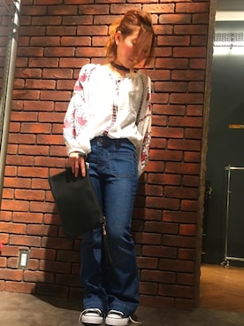「SpRay（スプレイ）のアイテム（アクセサリー）」を使った、SpRay 大和郡山さん（レディース・152cm）の冬コーディネート
