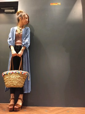 「SpRay（スプレイ）のアイテム（ワンピース/ドレス）」を使った、SpRay 大和郡山さん（レディース・158cm）の春コーディネート