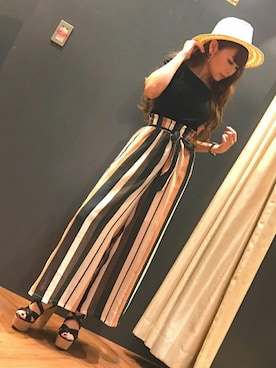 「SpRay（スプレイ）のアイテム（アクセサリー）」を使った、SpRay 大和郡山さん（レディース・153cm）の夏コーディネート