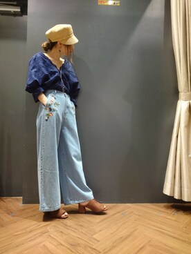 「SpRay（スプレイ）のアイテム（アクセサリー）」を使った、SpRay 大和郡山さん（レディース・158cm）の夏コーディネート