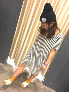 「SpRay（スプレイ）のアイテム（ワンピース/ドレス）」を使った、SpRay 大和郡山さん（レディース・152cm）の夏コーディネート