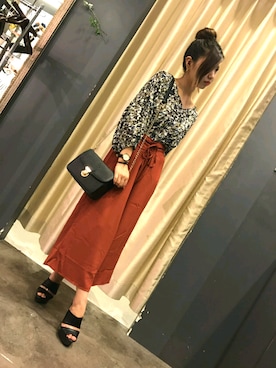 「SpRay（スプレイ）のアイテム（パンツ）」を使った、SpRay 大和郡山さん（レディース・155cm）の夏コーディネート