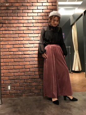 「SpRay（スプレイ）のアイテム（ハンチング/ベレー帽）」を使った、SpRay 大和郡山さん（レディース・158cm）の夏コーディネート