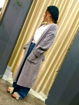 「SpRay（スプレイ）のアイテム（ハンチング/ベレー帽）」を使った、SpRay 大和郡山さん（レディース・152cm）の秋コーディネート