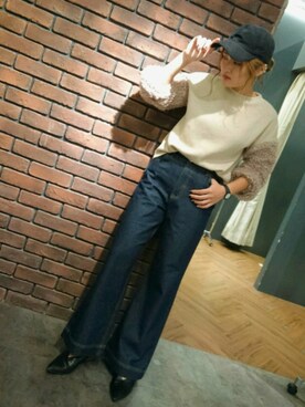 「SpRay（スプレイ）のアイテム（キャップ）」を使った、SpRay 大和郡山さん（レディース・158cm）の秋コーディネート