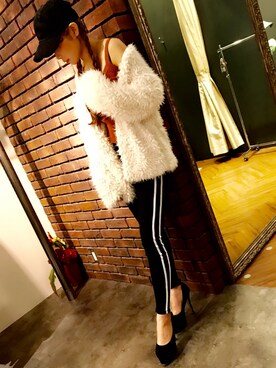 「SpRay（スプレイ）のアイテム（ノーカラージャケット）」を使った、SpRay 大和郡山さん（レディース・154cm）の秋コーディネート