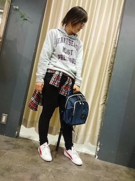 「SpRay（スプレイ）のアイテム（バッグ）」を使った、SpRay 大和郡山さん（レディース・160cm）の秋コーディネート