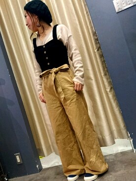 「SpRay（スプレイ）のアイテム（ハンチング/ベレー帽）」を使った、SpRay 大和郡山さん（レディース・152cm）の秋コーディネート