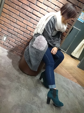 「SpRay（スプレイ）のアイテム（パンツ）」を使った、SpRay 大和郡山さん（レディース・160cm）の秋コーディネート