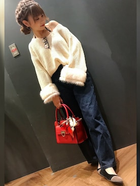 「SpRay（スプレイ）のアイテム（ハンチング/ベレー帽）」を使った、SpRay 大和郡山さん（レディース・152cm）の秋コーディネート