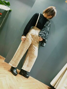 「SpRay（スプレイ）のアイテム（ブーツ）」を使った、SpRay 大和郡山さん（レディース・160cm）の秋コーディネート