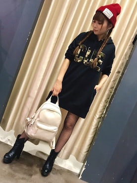 「SpRay（スプレイ）のアイテム（バッグ）」を使った、SpRay 大和郡山さん（レディース・152cm）の秋コーディネート