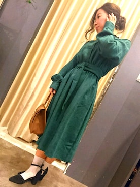 「SpRay（スプレイ）のアイテム（ワンピース/ドレス）」を使った、SpRay 大和郡山さん（レディース・152cm）の秋コーディネート