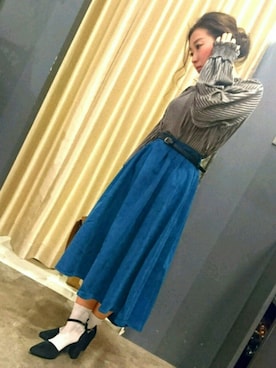 「SpRay（スプレイ）のアイテム（トップス）」を使った、SpRay 大和郡山さん（レディース・152cm）の秋コーディネート