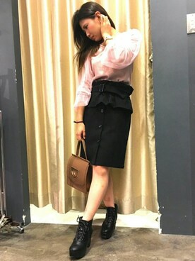 「袖コンシャス」｜SpRay 大和郡山さん（レディース・155cm）の冬コーディネート