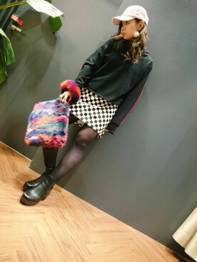 「SpRay（スプレイ）のアイテム（帽子）」を使った、SpRay 大和郡山さん（レディース・155cm）の冬コーディネート
