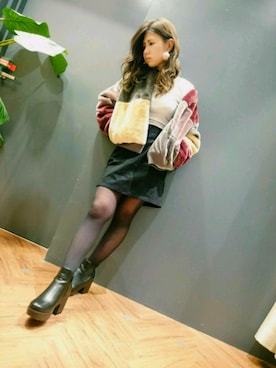 「SpRay（スプレイ）のアイテム」を使った、SpRay 大和郡山さん（レディース・155cm）の冬コーディネート