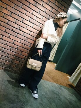 「SpRay（スプレイ）のアイテム（ハンチング/ベレー帽）」を使った、SpRay 大和郡山さん（レディース・151cm）の冬コーディネート