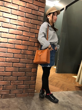 「SpRay（スプレイ）のアイテム（帽子）」を使った、SpRay 大和郡山さん（レディース・152cm）の冬コーディネート